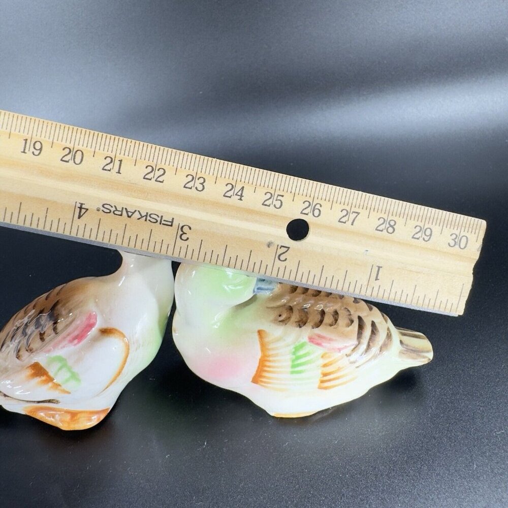 Vintage Ceramic Salt Pepper Shaker Set Ducks Birds Colorful Made Japan Shakers - Picture 4 of 9
